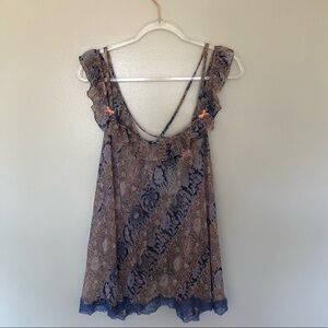 Victoria’s Secret Lingerie Camisole Lace Trim Floral Large